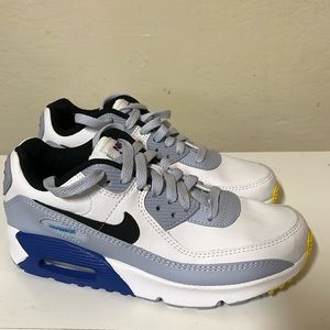 NIKE AIR MAX 90 WHITE MULTICOLOR RUNNING SNEAKERS DV3607-101 Youth Size 5